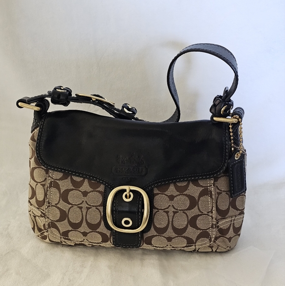 Coach Handbags - *️⃣EUC Vintage Coach Purse Y2K Signature Flap Hobo Bag Khaki